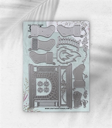 CraftAddictionUK Die - Christmas by the Fireside
